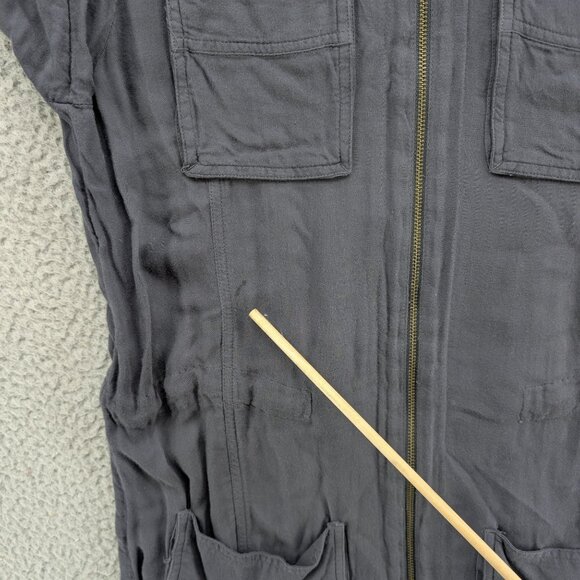 Caslon Utility Jacket Womens Dark Grey Full Zip Hooded Lightweight Pockets Sz XS - Picture 9 of 9